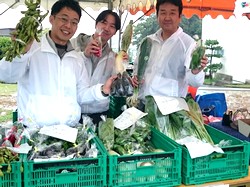 乙訓マルシェでの野菜販売