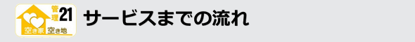 空き家管理のサービスまでの流れ